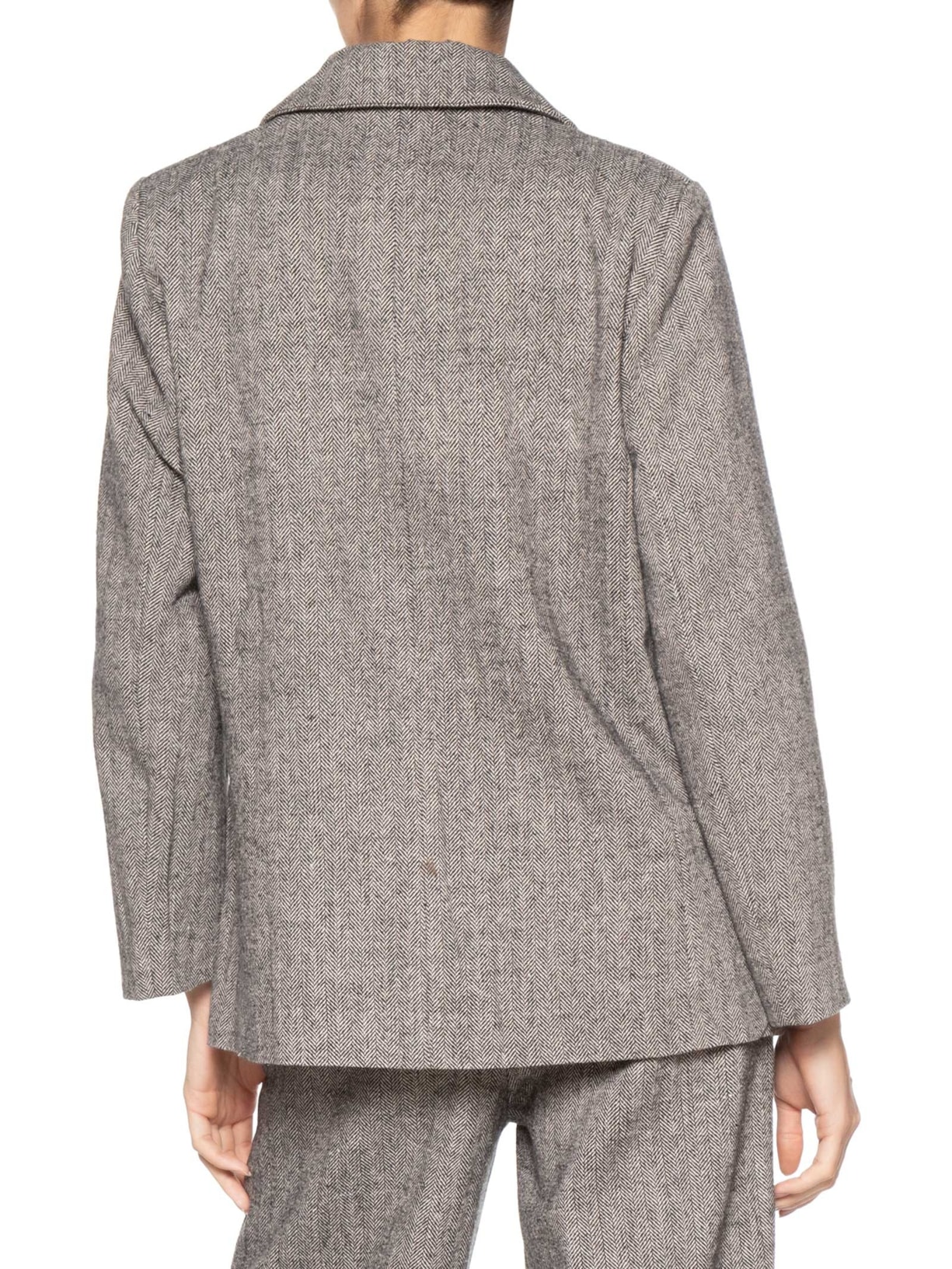 Blazer Feminino Texturizado Cinza Basiq