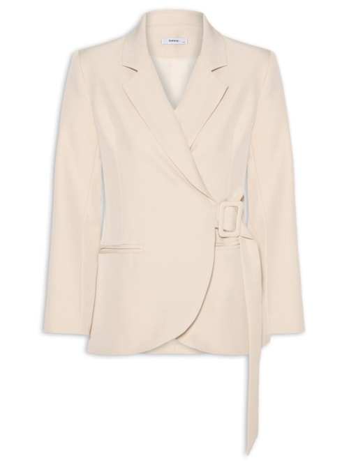 Blazer Feminino Transpassado – Bege
