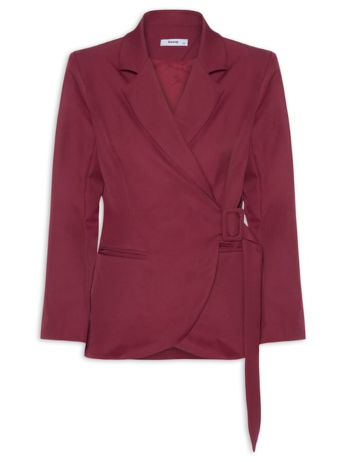 Blazer Feminino Transpassado – Vermelho