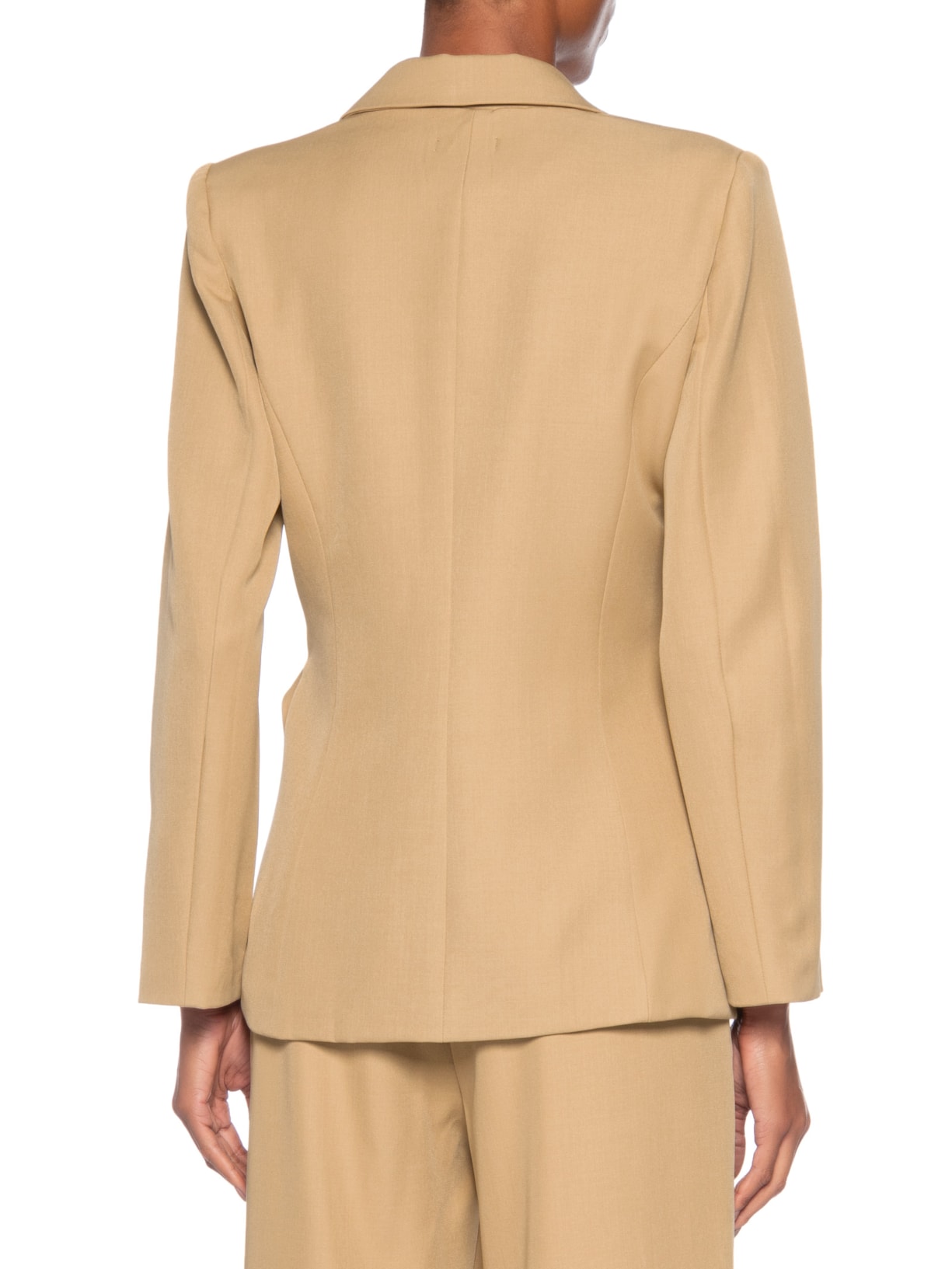 Blazer Feminino Transpassado Bege Basiq