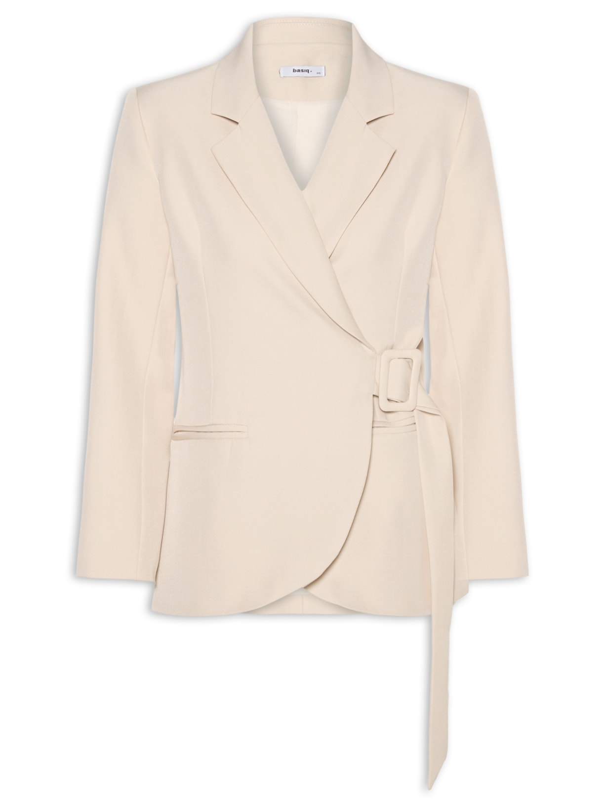 Blazer Feminino Transpassado – Bege