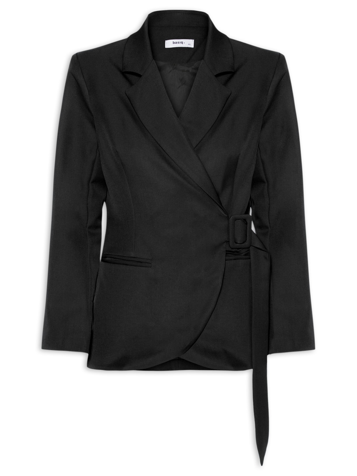 Blazer Feminino Transpassado – Preto Basiq