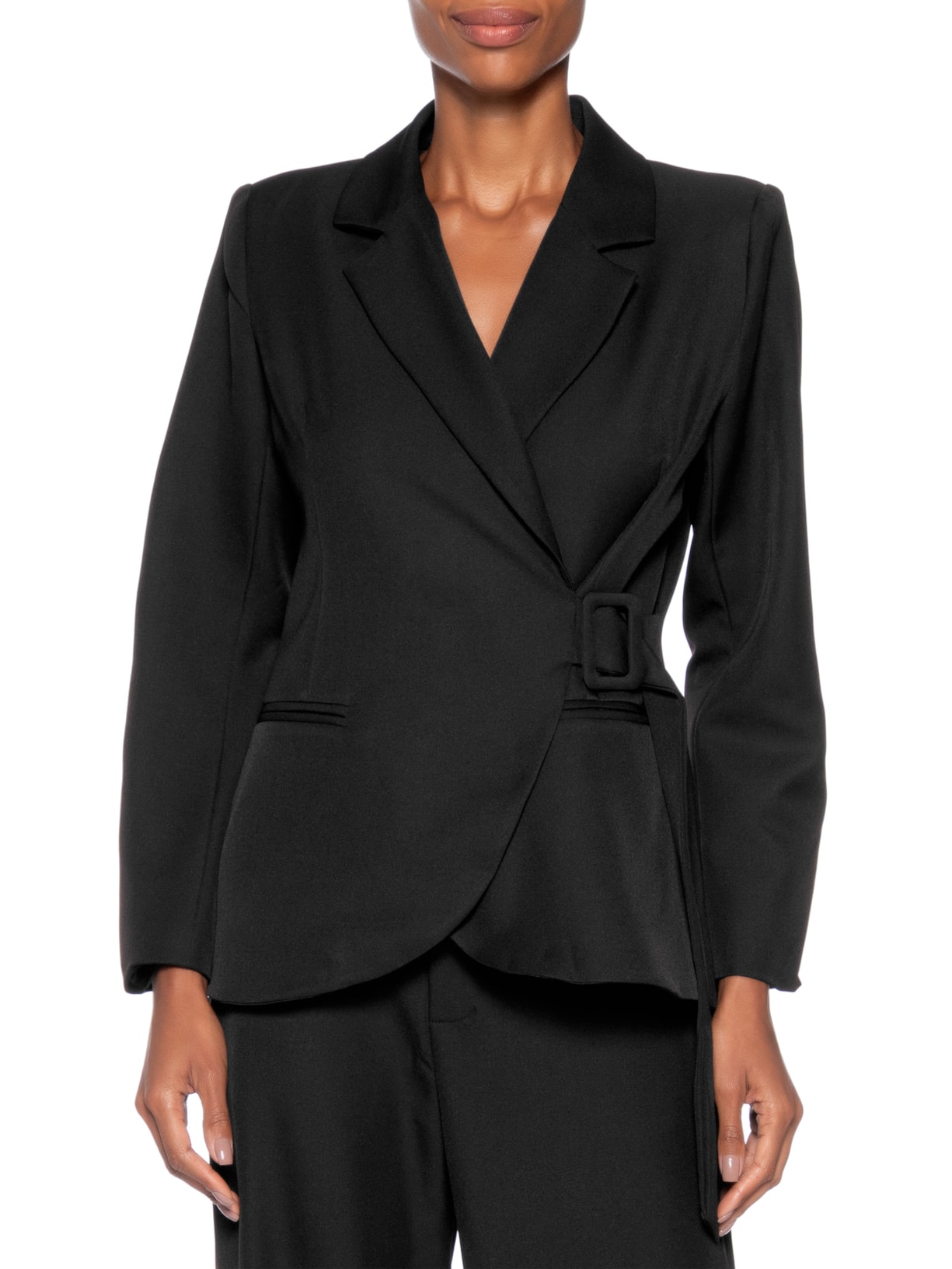 Blazer Feminino Transpassado – Preto Basiq