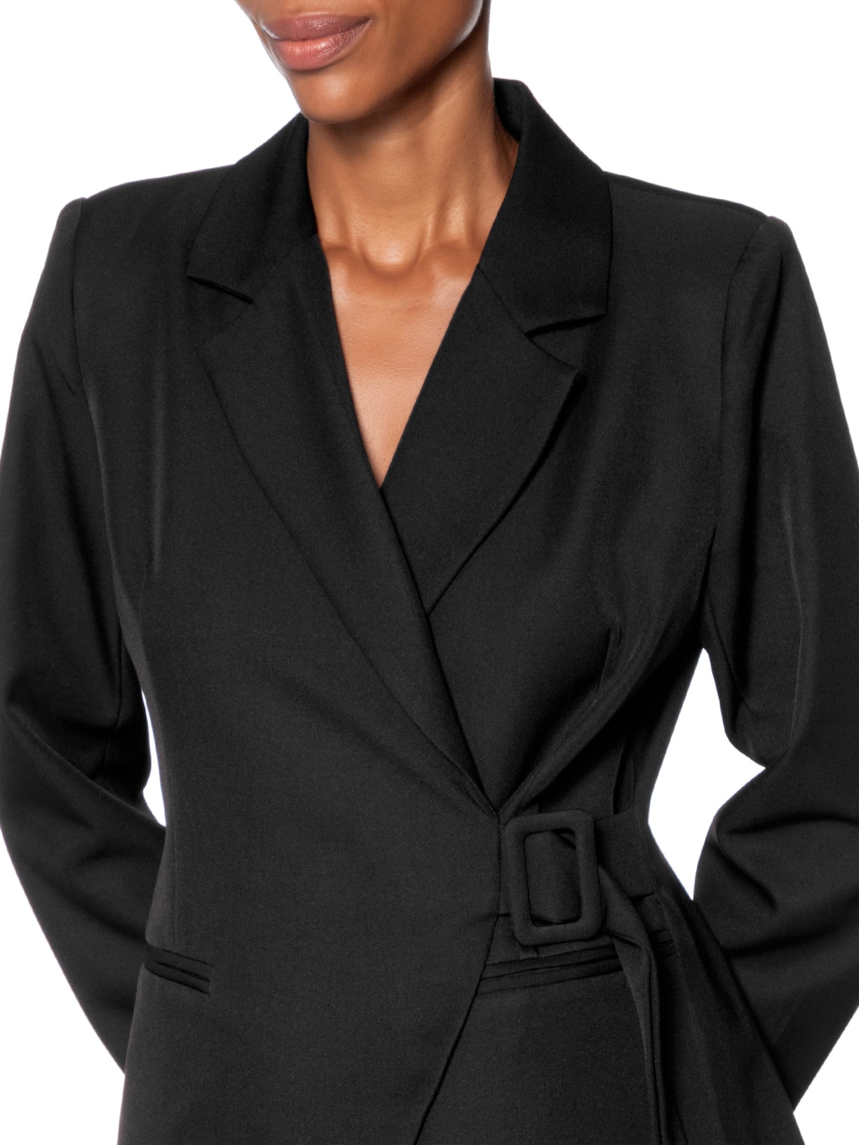 Blazer Feminino Transpassado – Preto Basiq