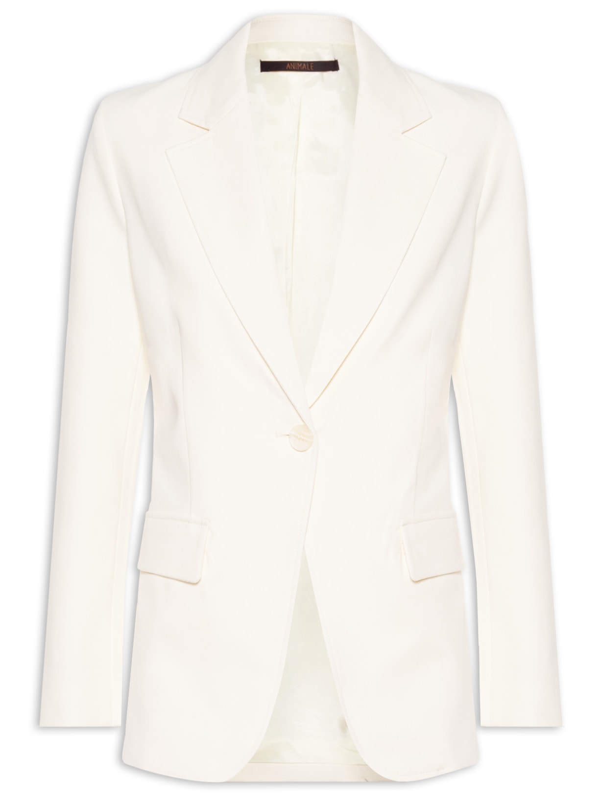 Blazer Feminino Uno Branco Animale