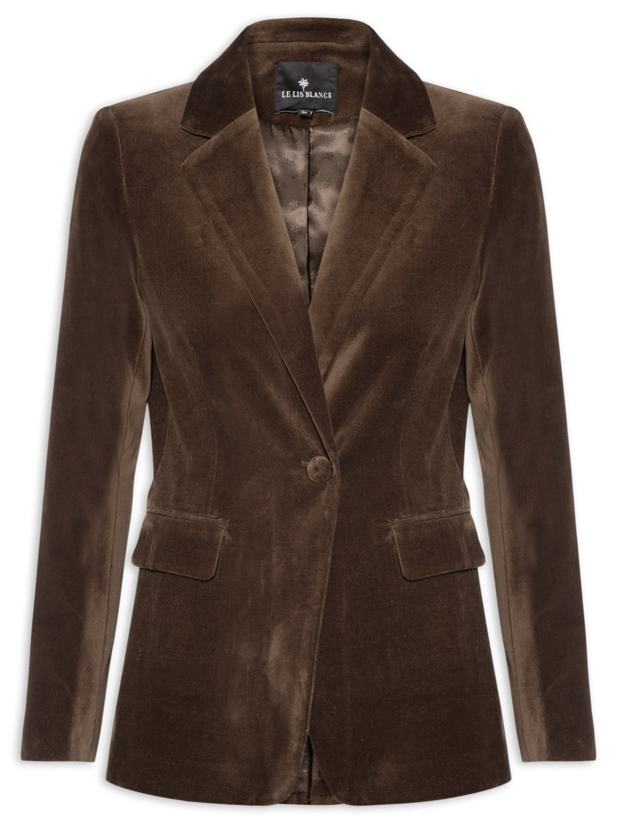 Blazer Feminino Veludo Ester – Marrom