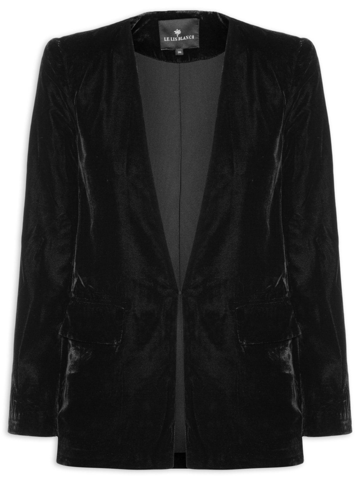 Blazer Feminino Veludo Haley Preto Le Lis
