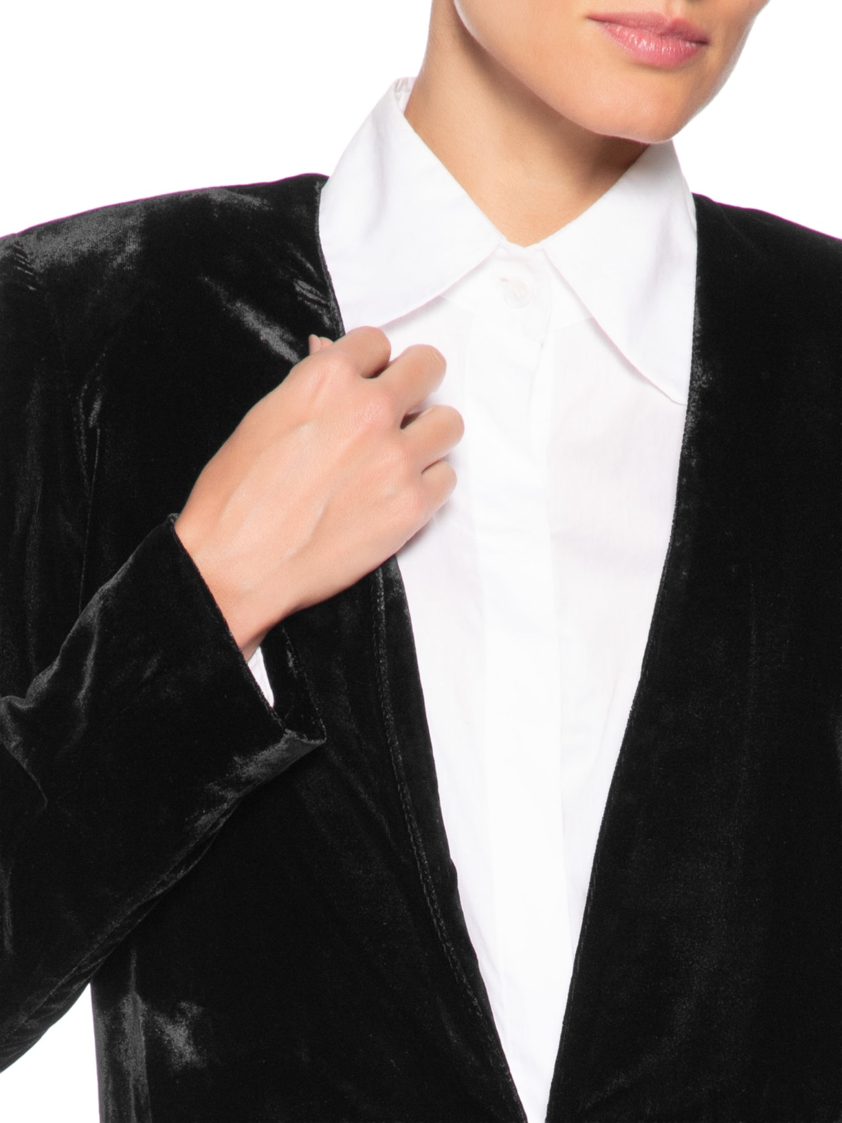 Blazer Feminino Veludo Haley Preto Le Lis