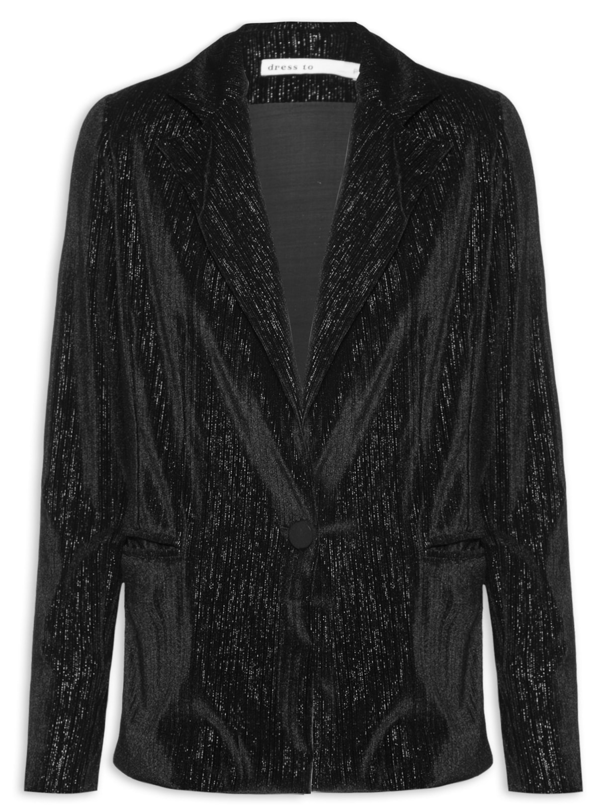 Blazer Feminino Veludo - Preto