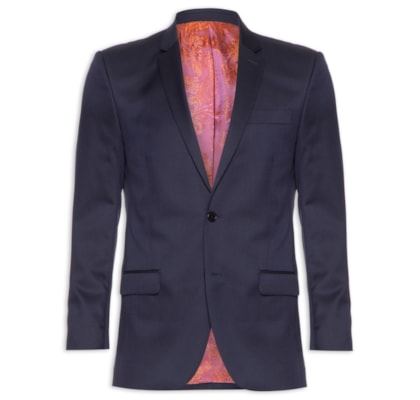 Blazer Masculino 2 Botões Live Liso - Azul