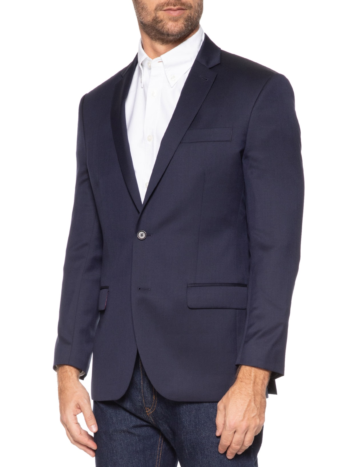 Blazer Masculino 2 Botões Live Liso Azul Ricardo Almeida