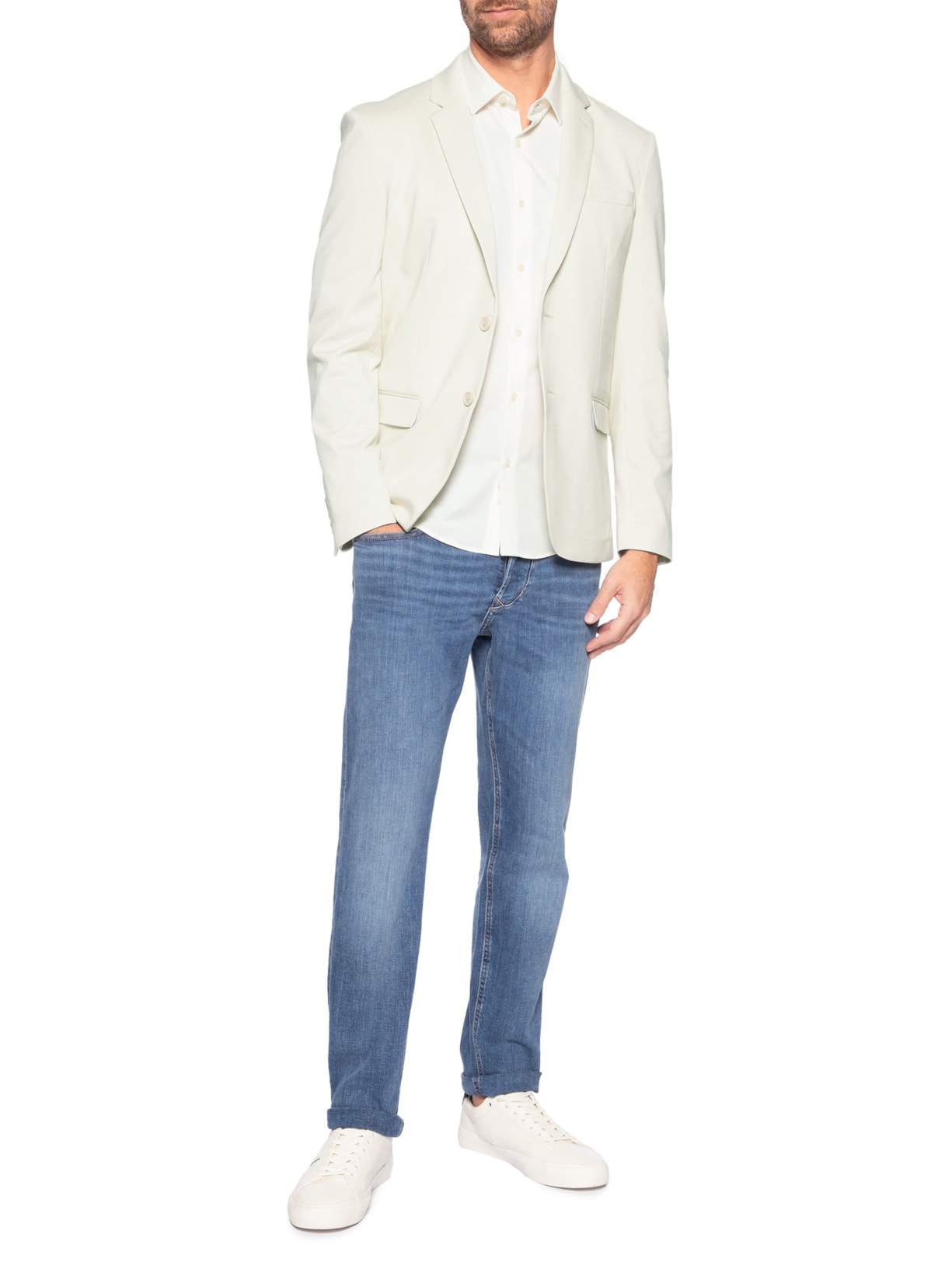 Blazer Masculino Alfaiataria Tech Soft Movement Branco '2 Essential