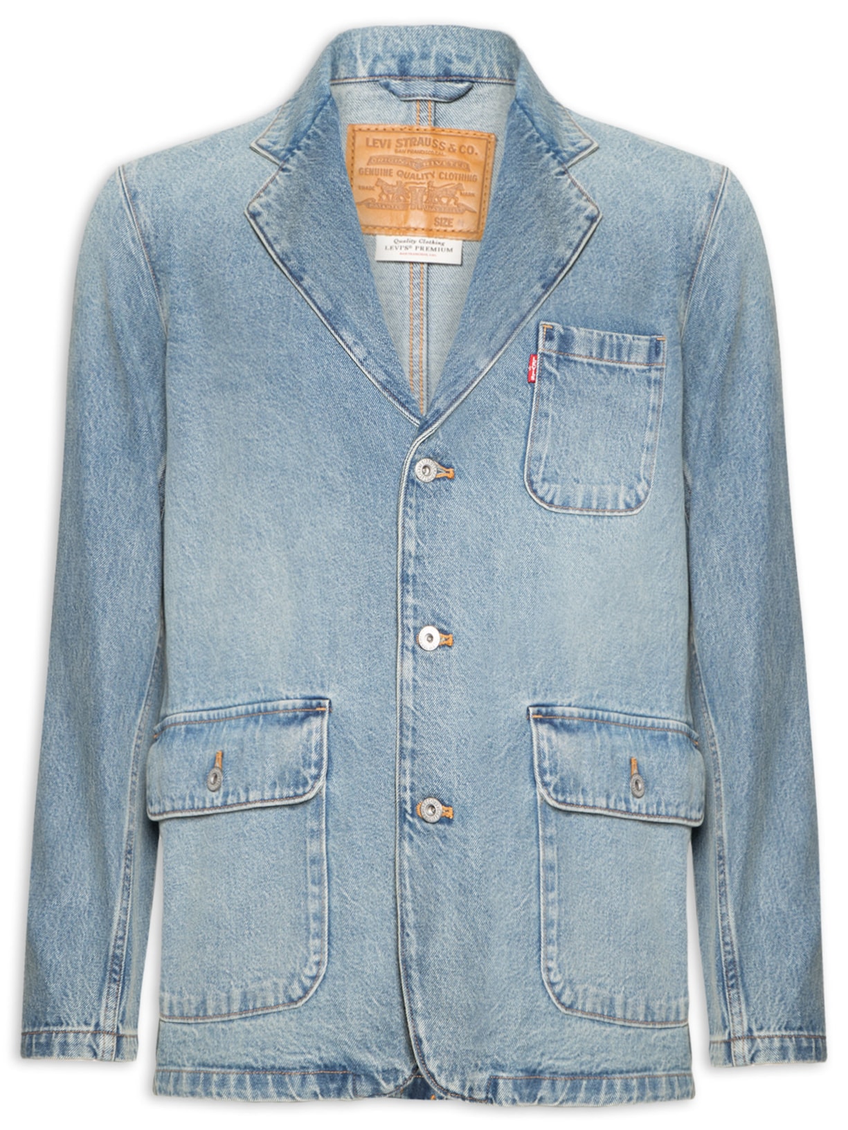 Blazer Masculino Classic Fit Mission Denim - Azul