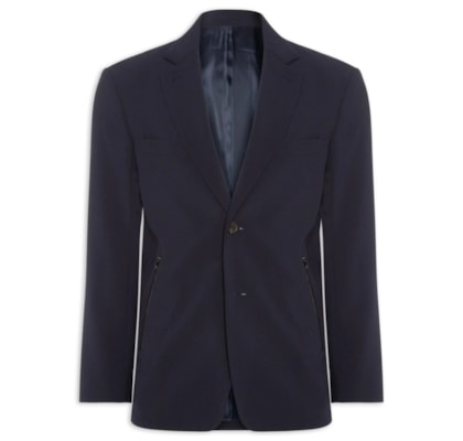 Blazer Masculino Com Zíper - Azul