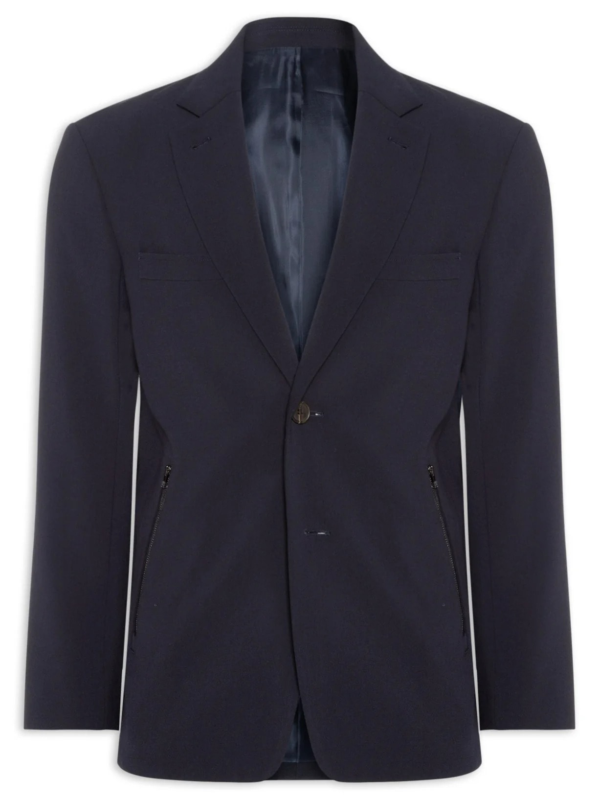 Blazer Masculino Com Zíper - Azul