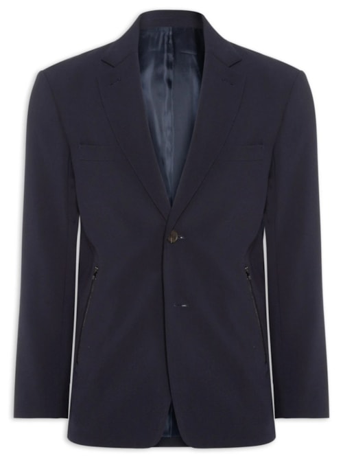 Blazer Masculino Com Zíper - Azul