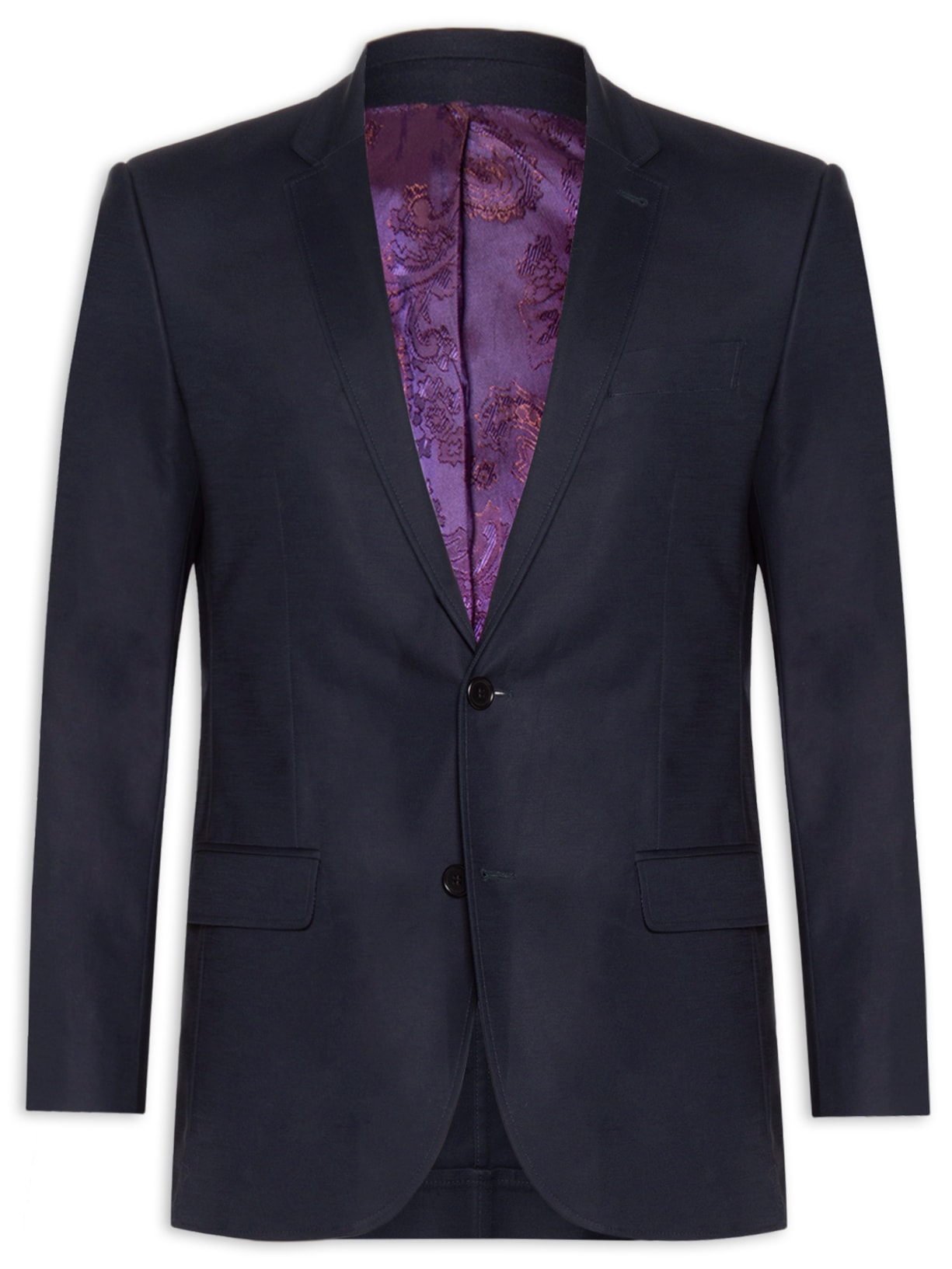 Blazer Masculino Forro Em Jacquard - Azul