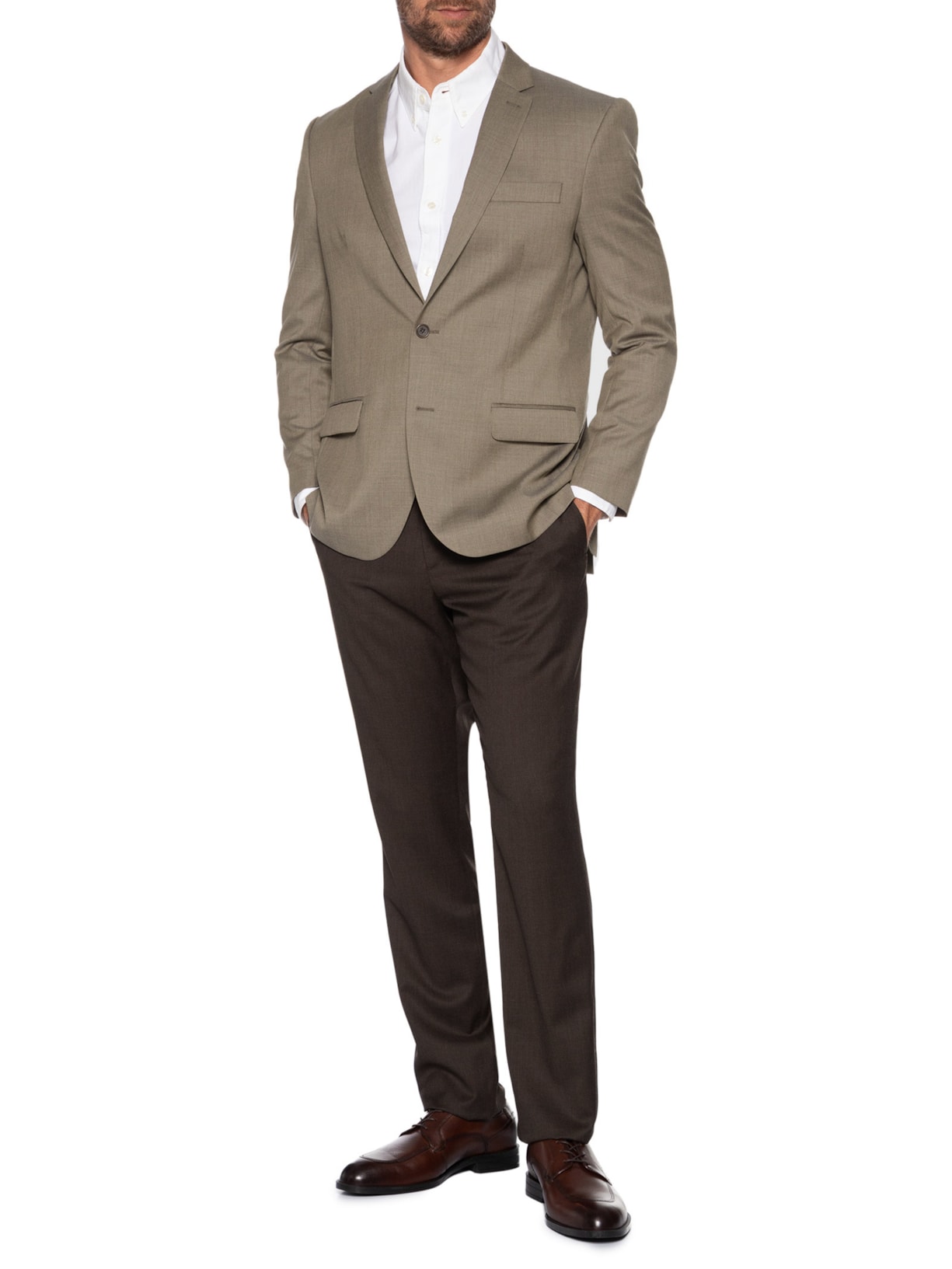 Blazer Masculino Lã Bege Ricardo Almeida