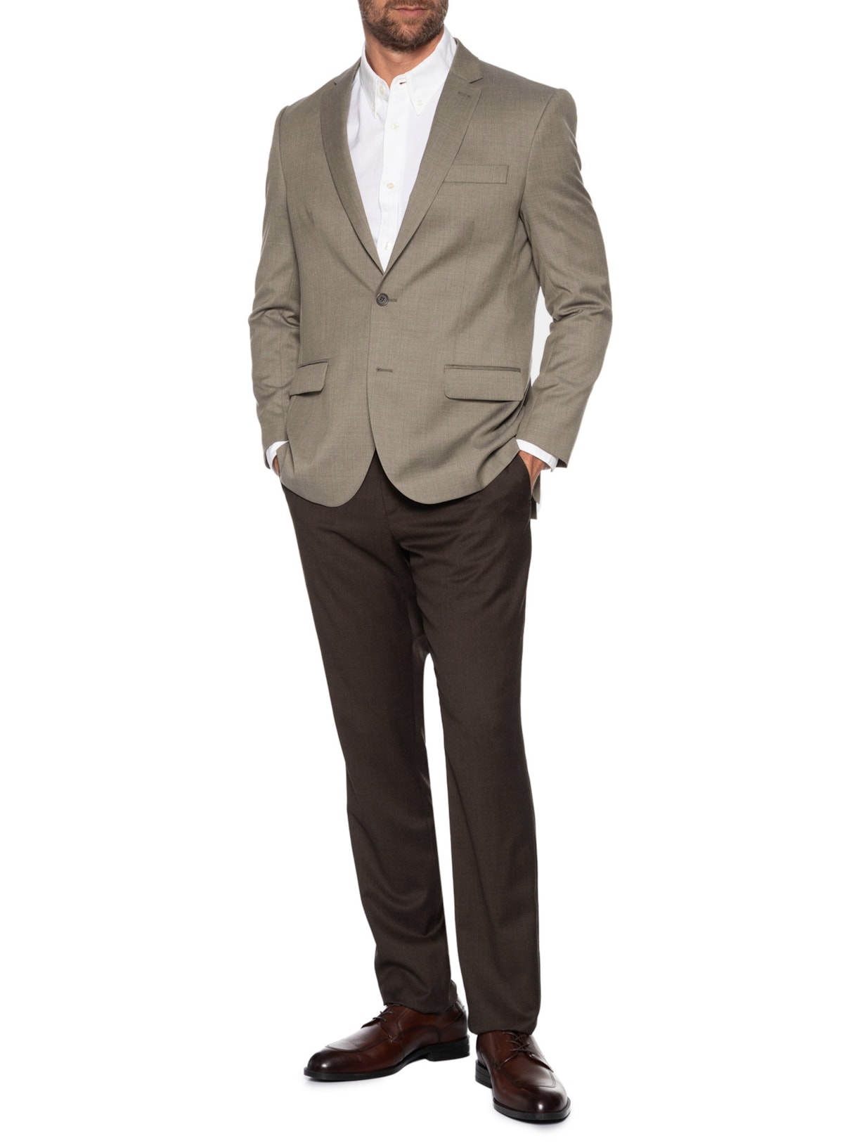 Blazer Masculino Lã Bege Ricardo Almeida