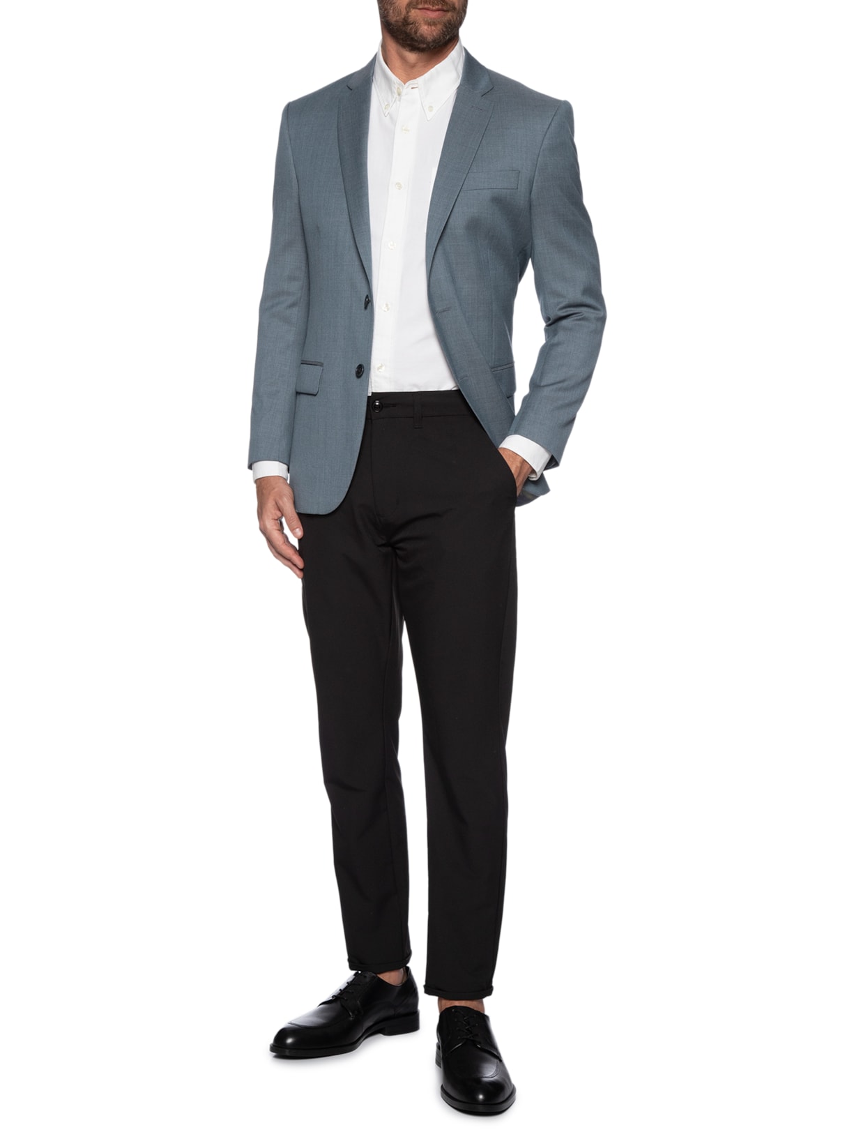 Blazer Masculino Lã Z461 Cinza Ricardo Almeida