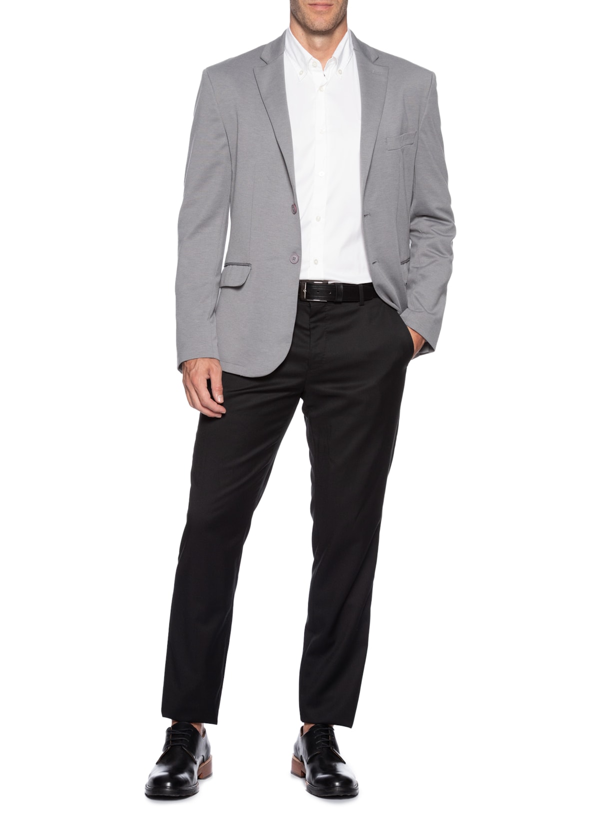 Blazer Masculino Moletom Cidade Cinza Foxton