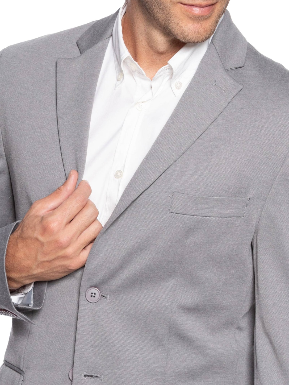 Blazer Masculino Moletom Cidade Cinza Foxton