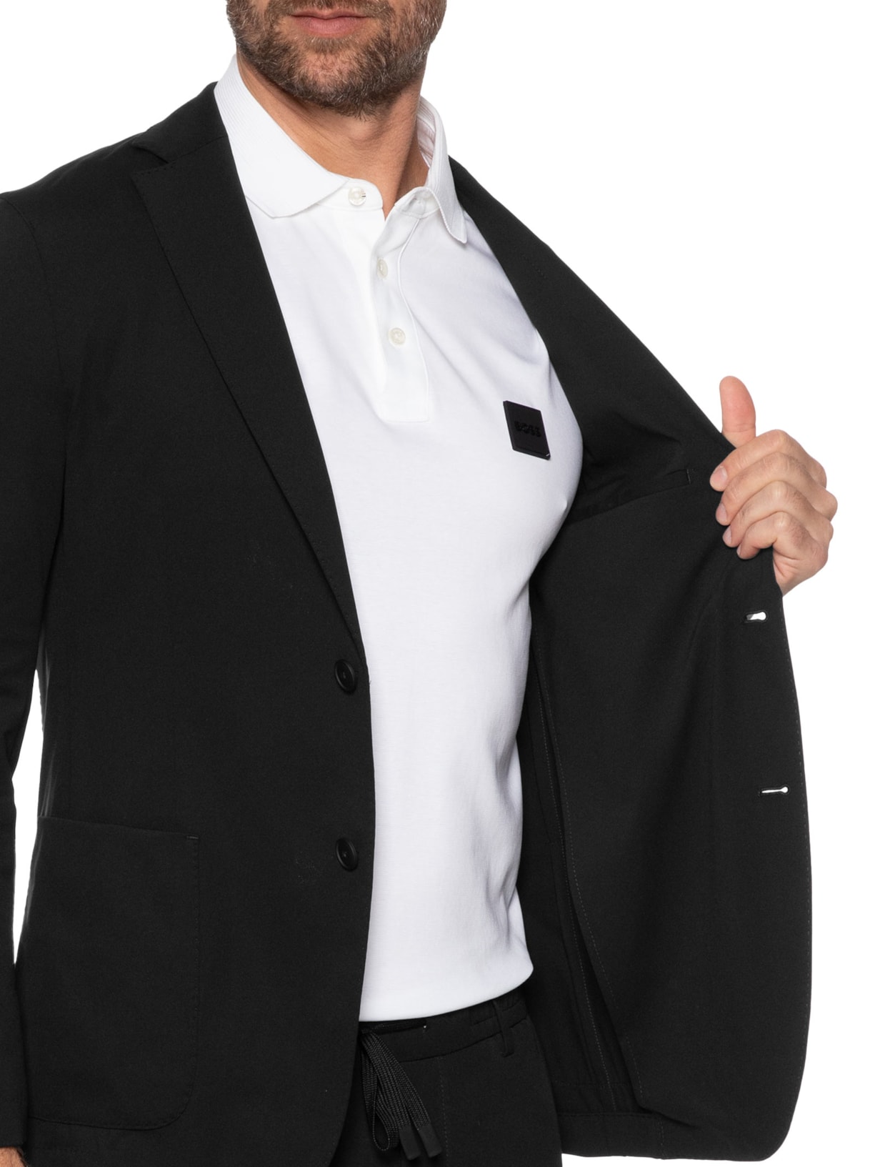Blazer Masculino P-Hanry Preto Boss
