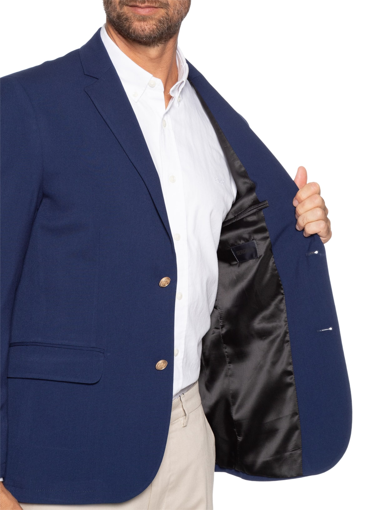 Blazer Masculino Royal Navy Azul Sergio K