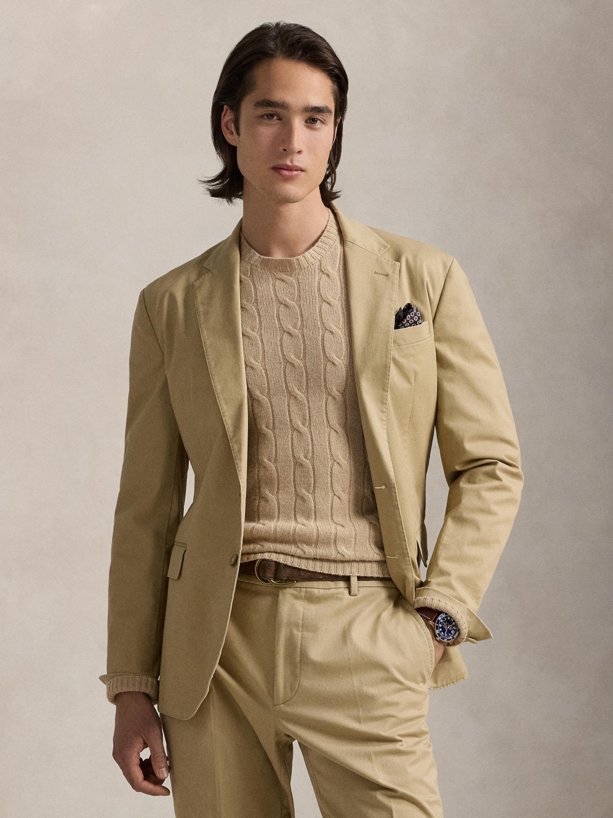 Blazer Masculino Social P2B NT Chino Bege Polo Ralph Lauren