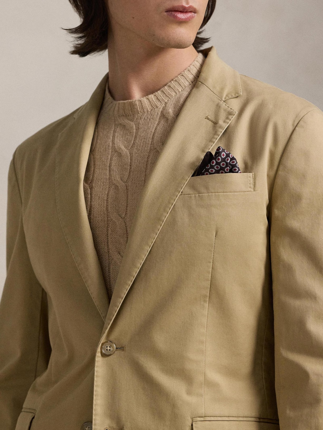 Blazer Masculino Social P2B NT Chino Bege Polo Ralph Lauren