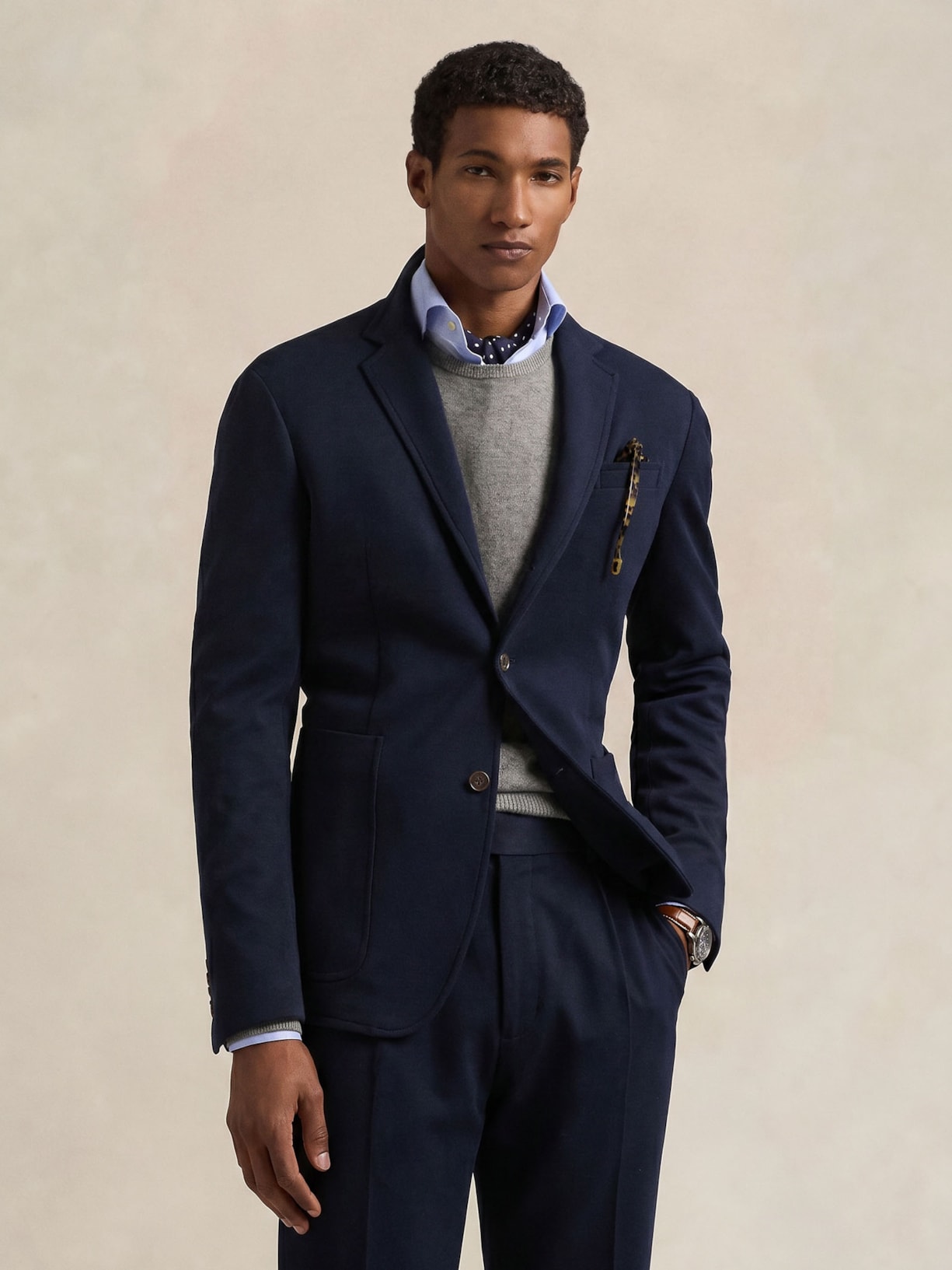 Blazer Masculino Social Psyale-Single Breasted Azul Polo Ralph Lauren