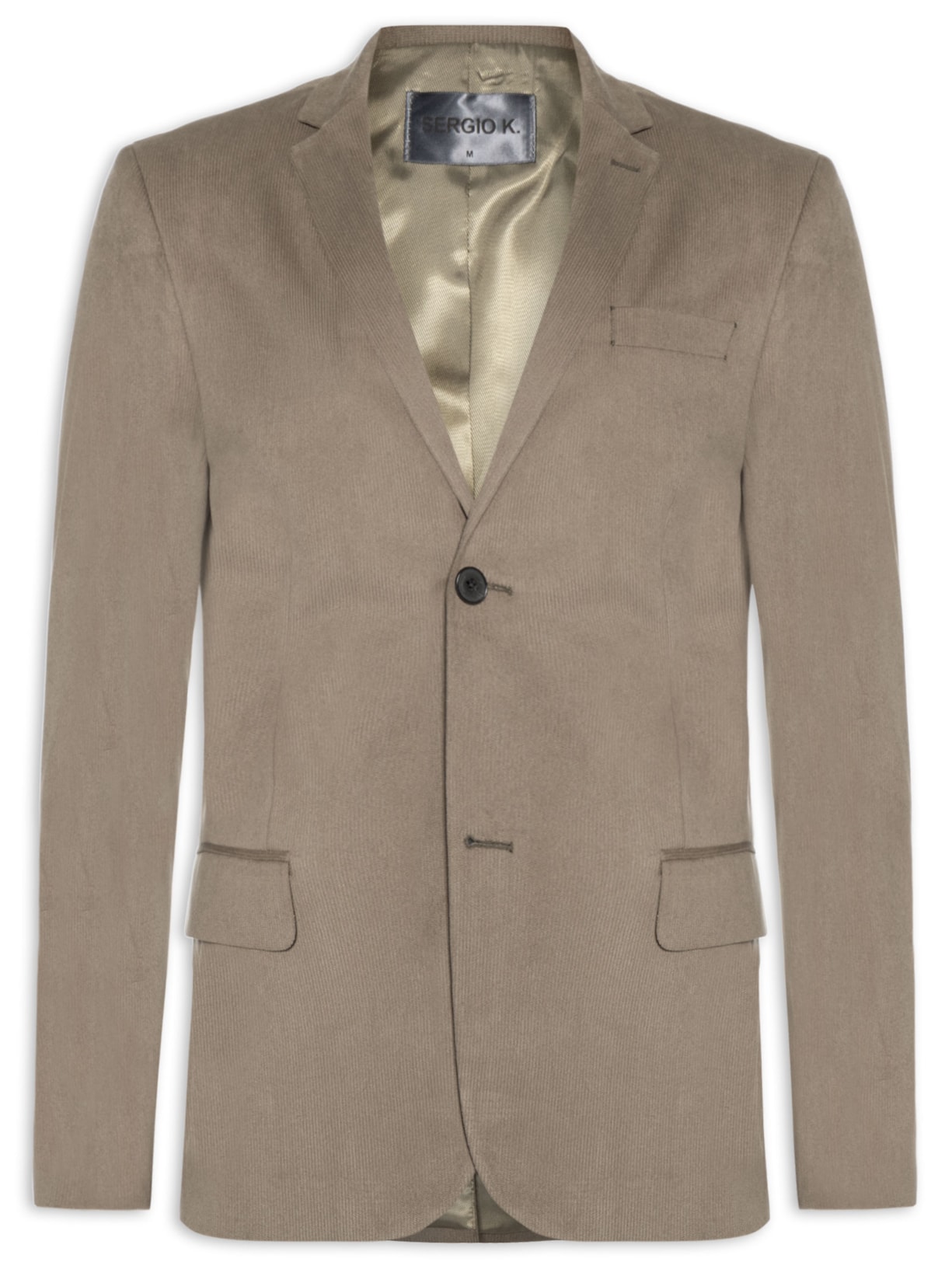 Blazer Masculino Veludo Cotelê Marrom Sergio K
