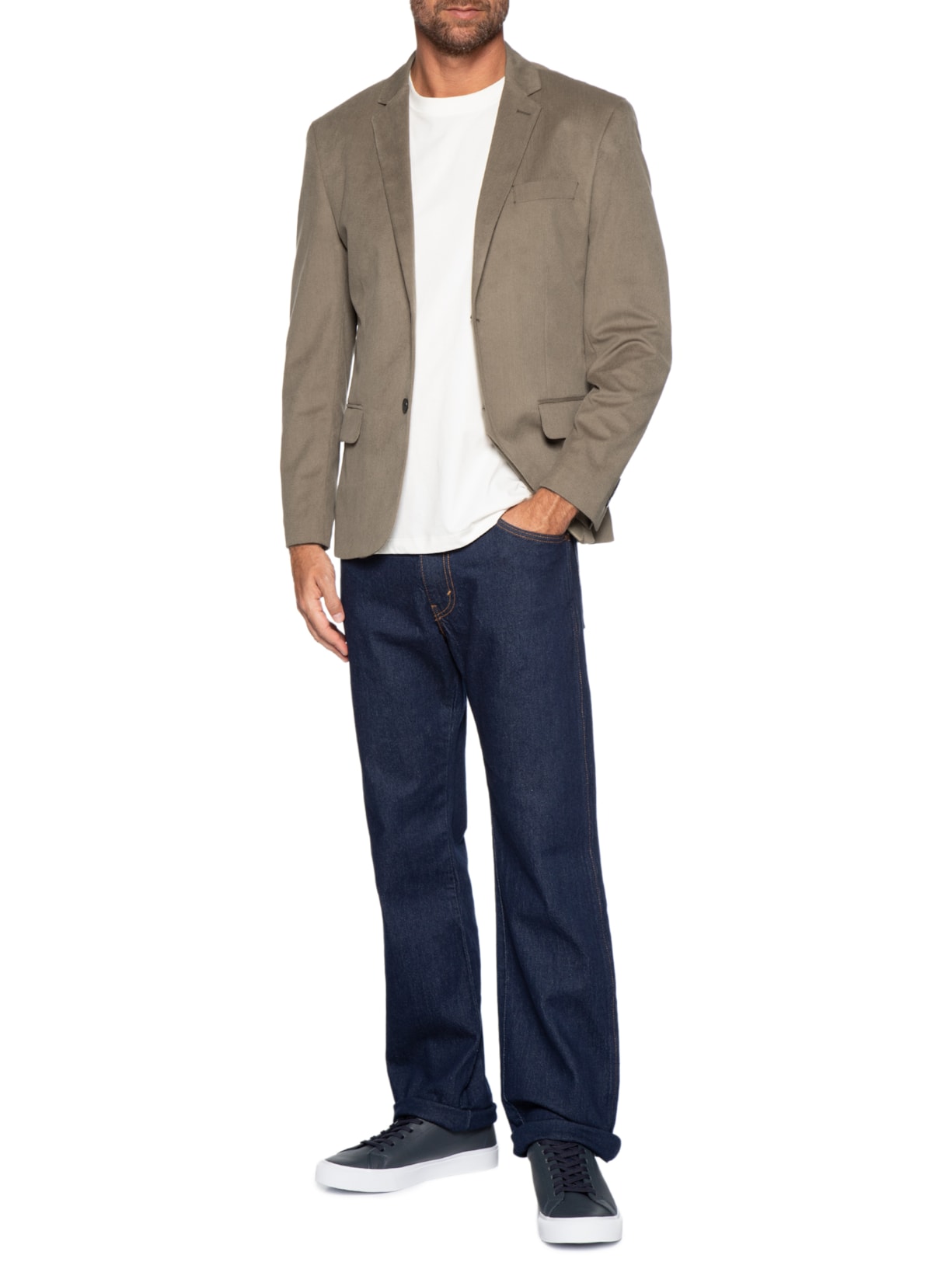 Blazer Masculino Veludo Cotelê Marrom Sergio K