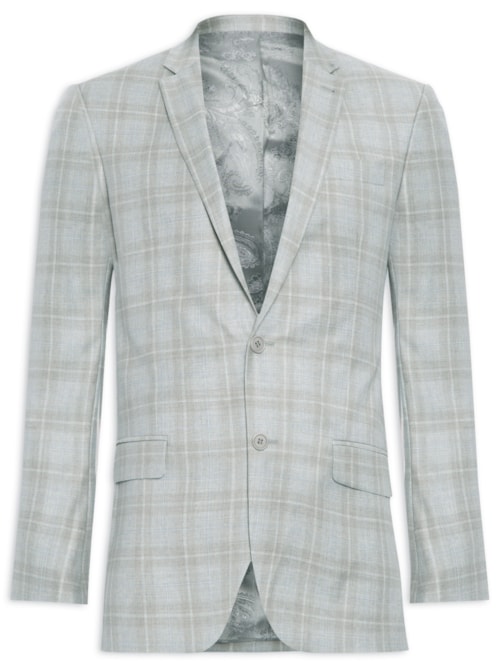 Blazer Masculino Xadrez - Cinza
