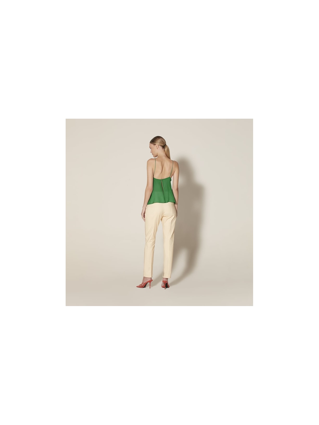 BLUSA ALÇAS FINAS BIRIBA VERDE Shop Ginger