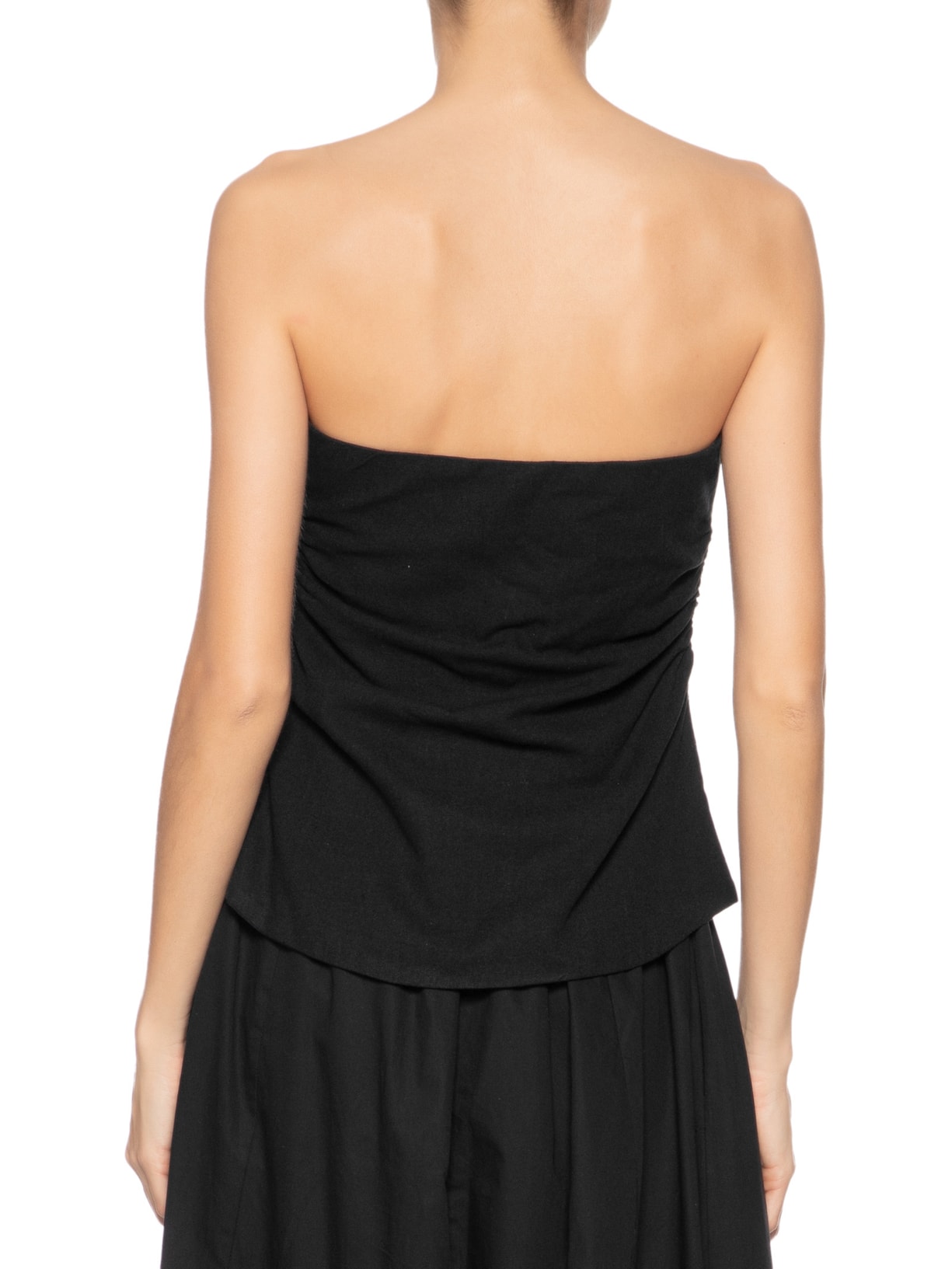 Blusa Alfaiataria Sem Alça Preta Farm