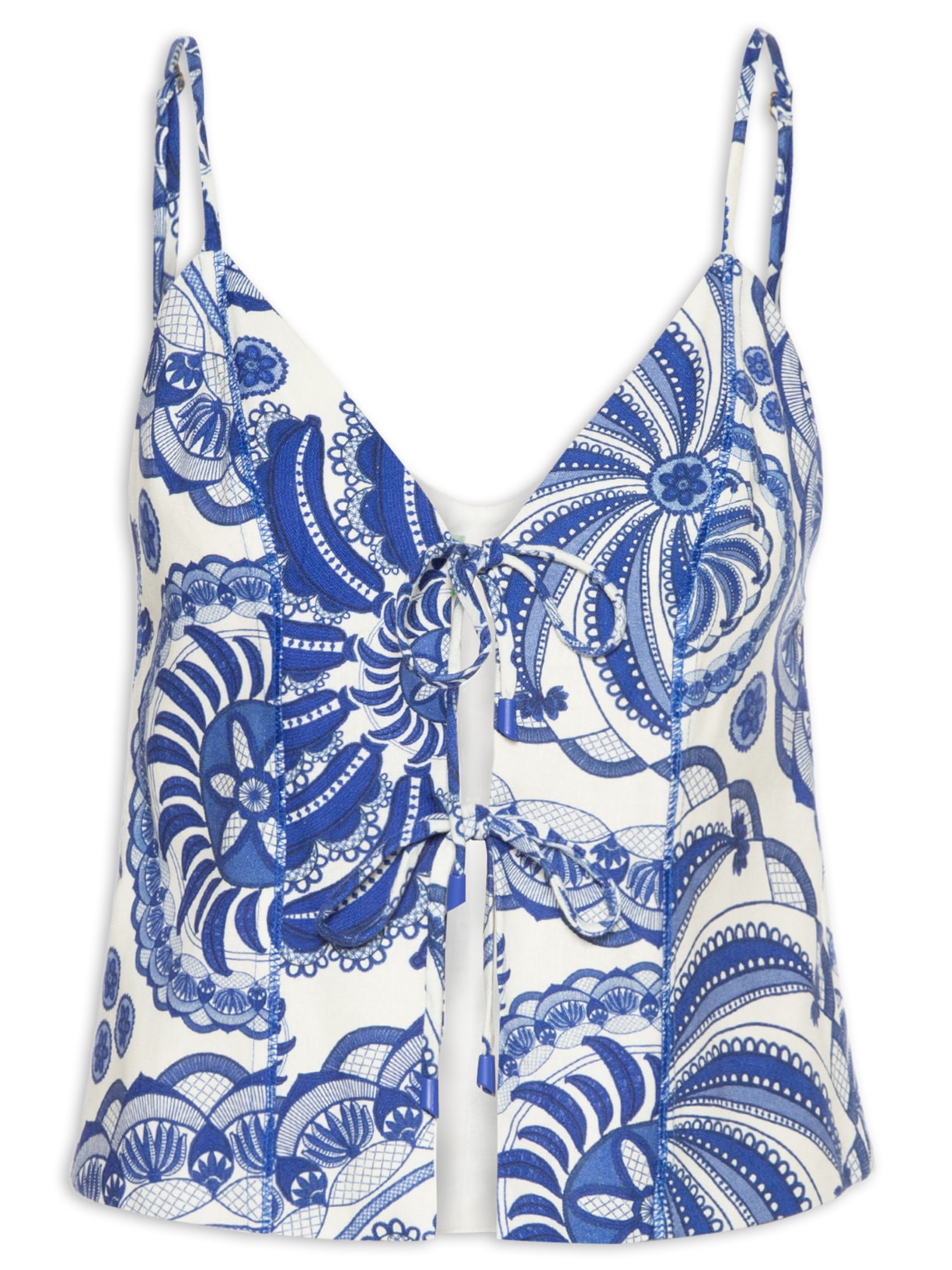 Blusa Amarração Delicadeza De Banana - Azul