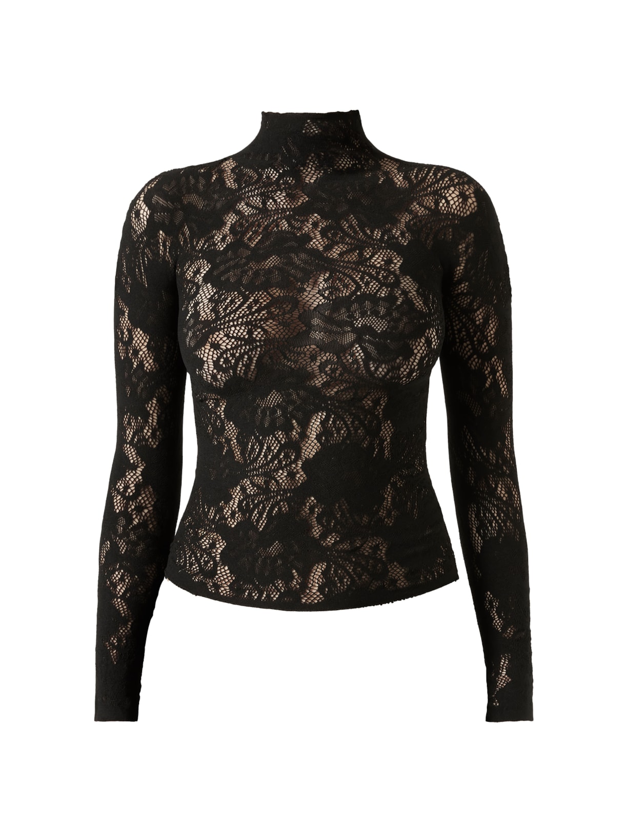 Blusa Arrastão Com Padrão Floral Preto Calzedonia