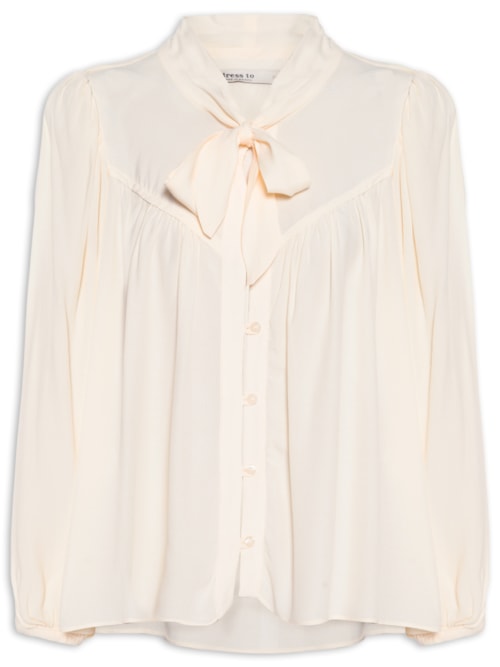 Blusa Crepe com Pregas Feminina – Amarelo
