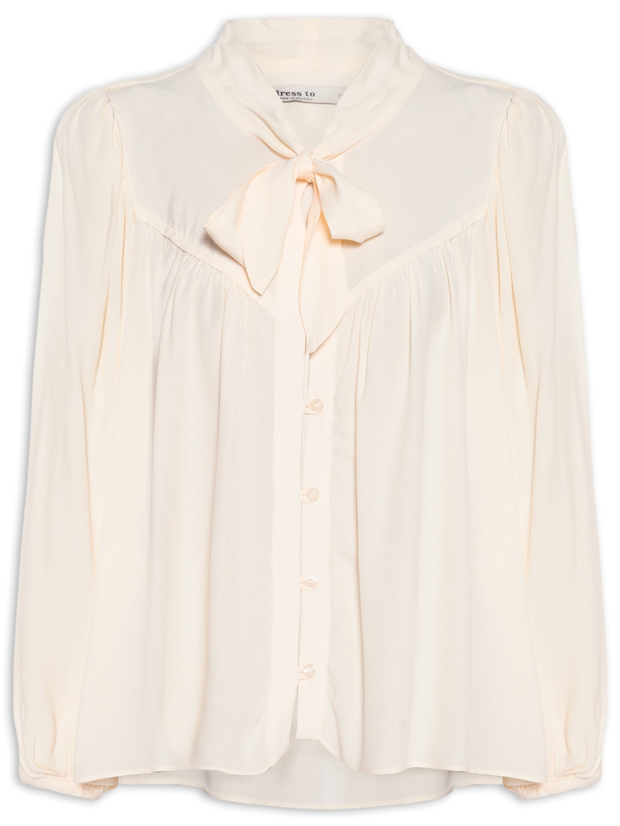 Blusa Crepe com Pregas Feminina – Amarelo