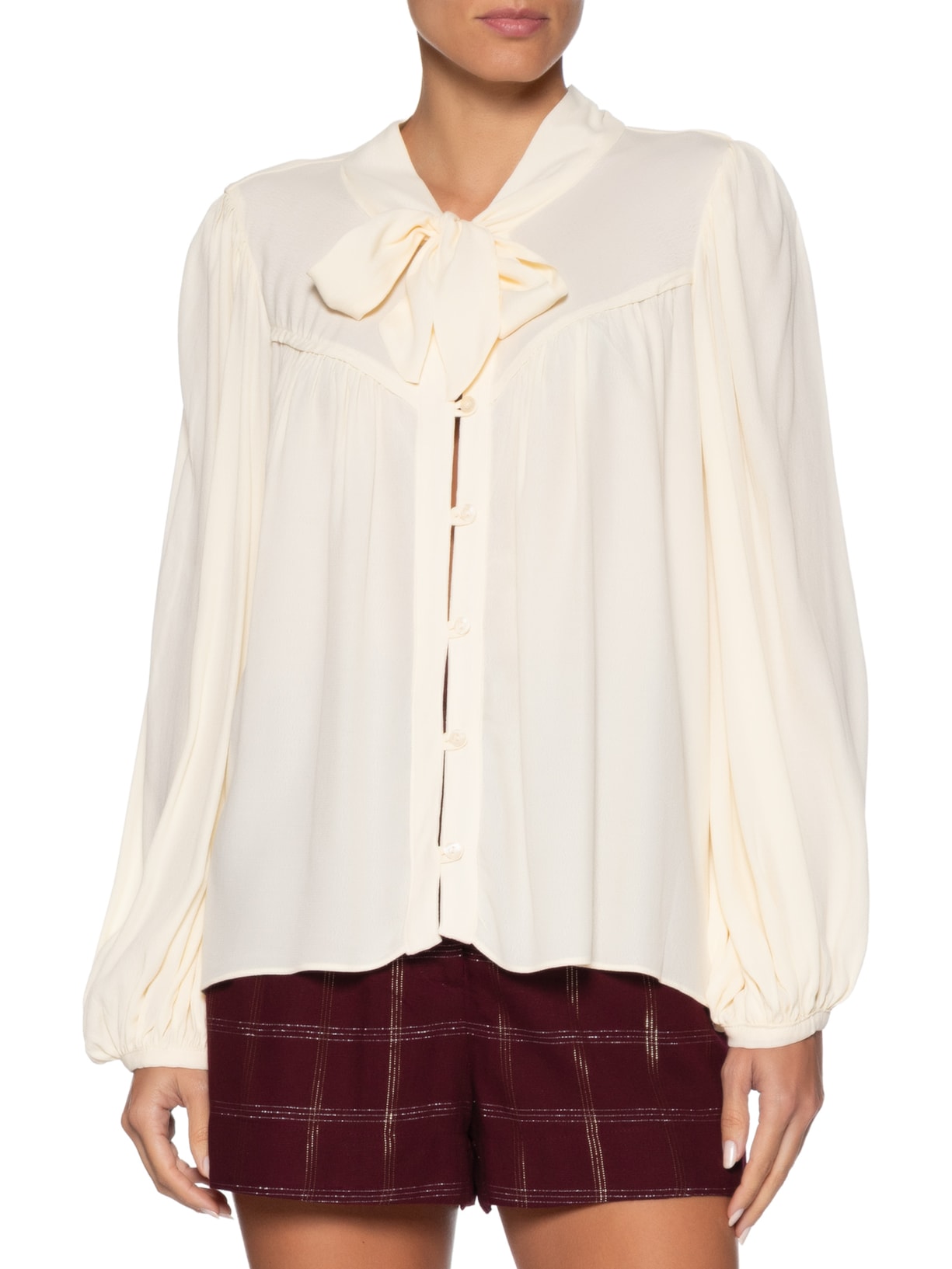 Blusa Crepe com Pregas Feminina – Amarelo Dress To