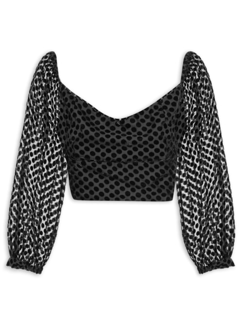 Blusa Cropped Feminina Pacifico - Preto