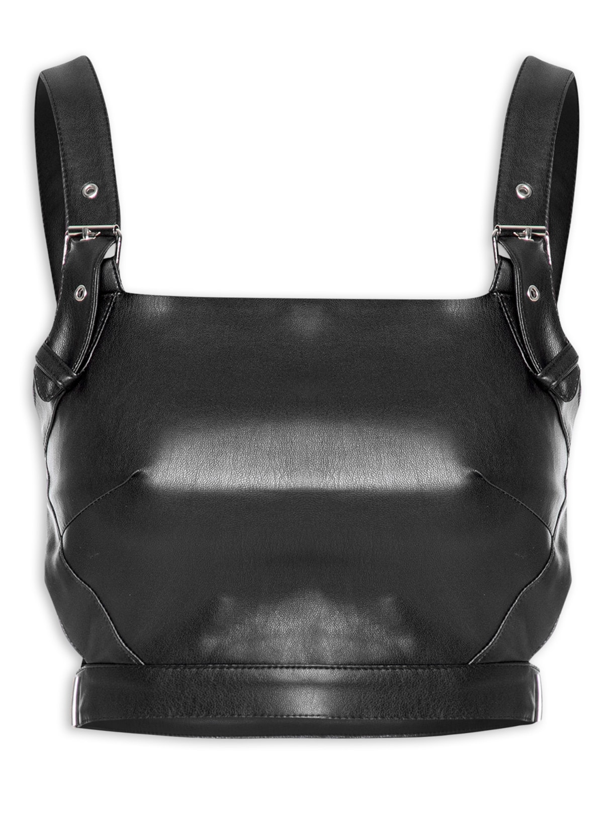 Blusa Cropped Feminina - Preto