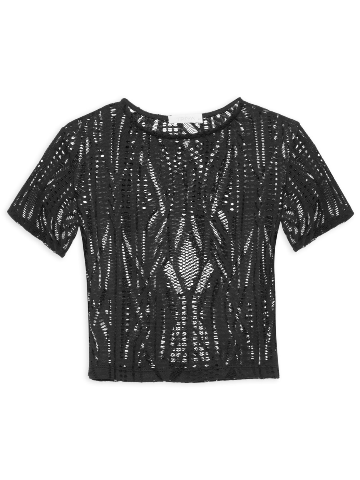Blusa Cropped Lais - Preto
