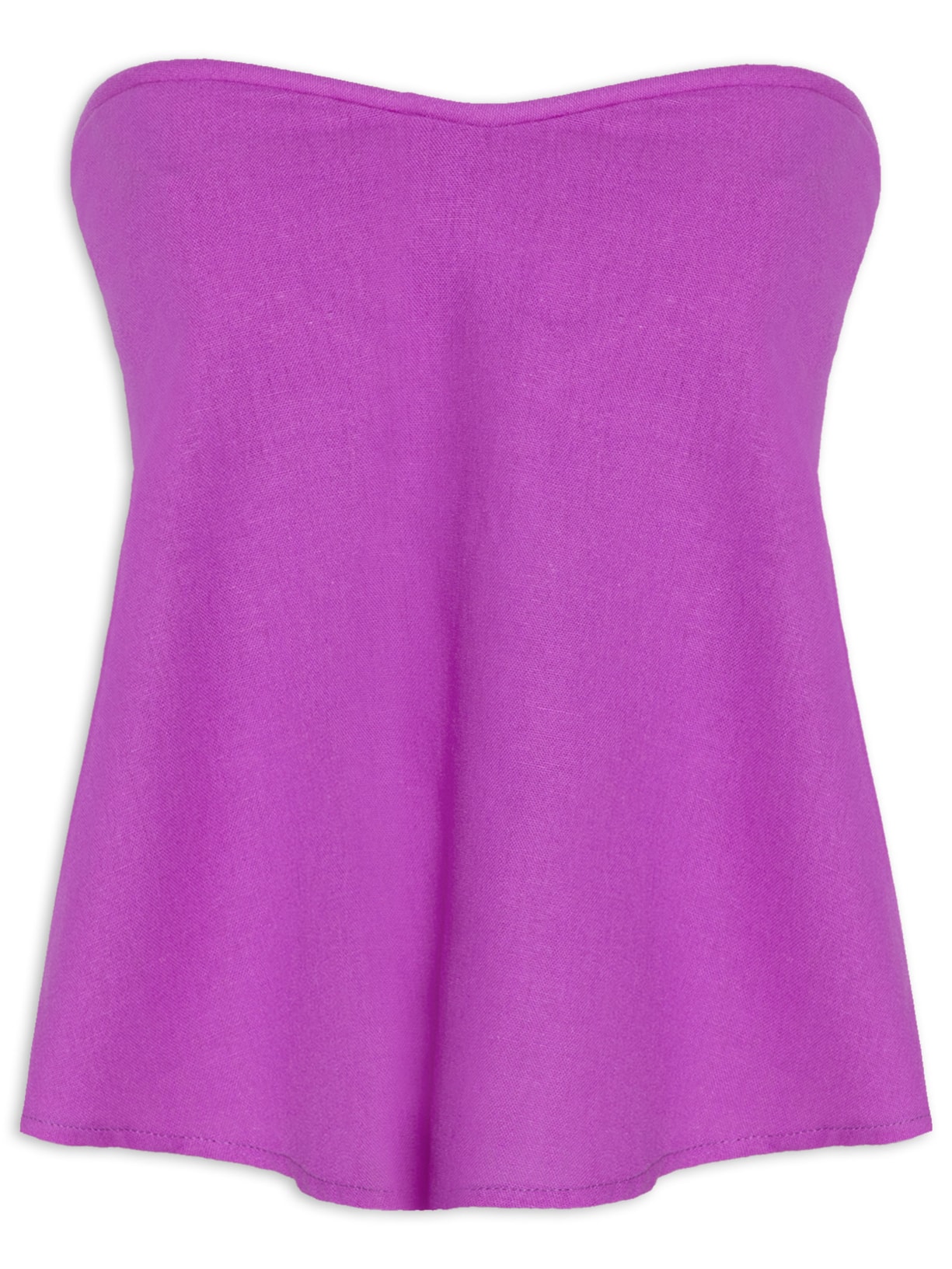 Blusa Cropped Lastex Babado - Rosa