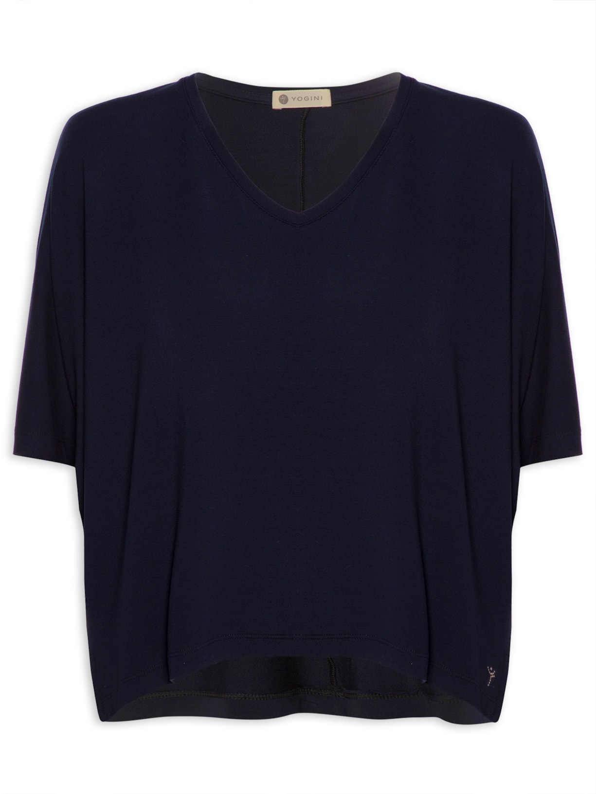 Blusa Cropped Marinho Bambu Isis Yogini