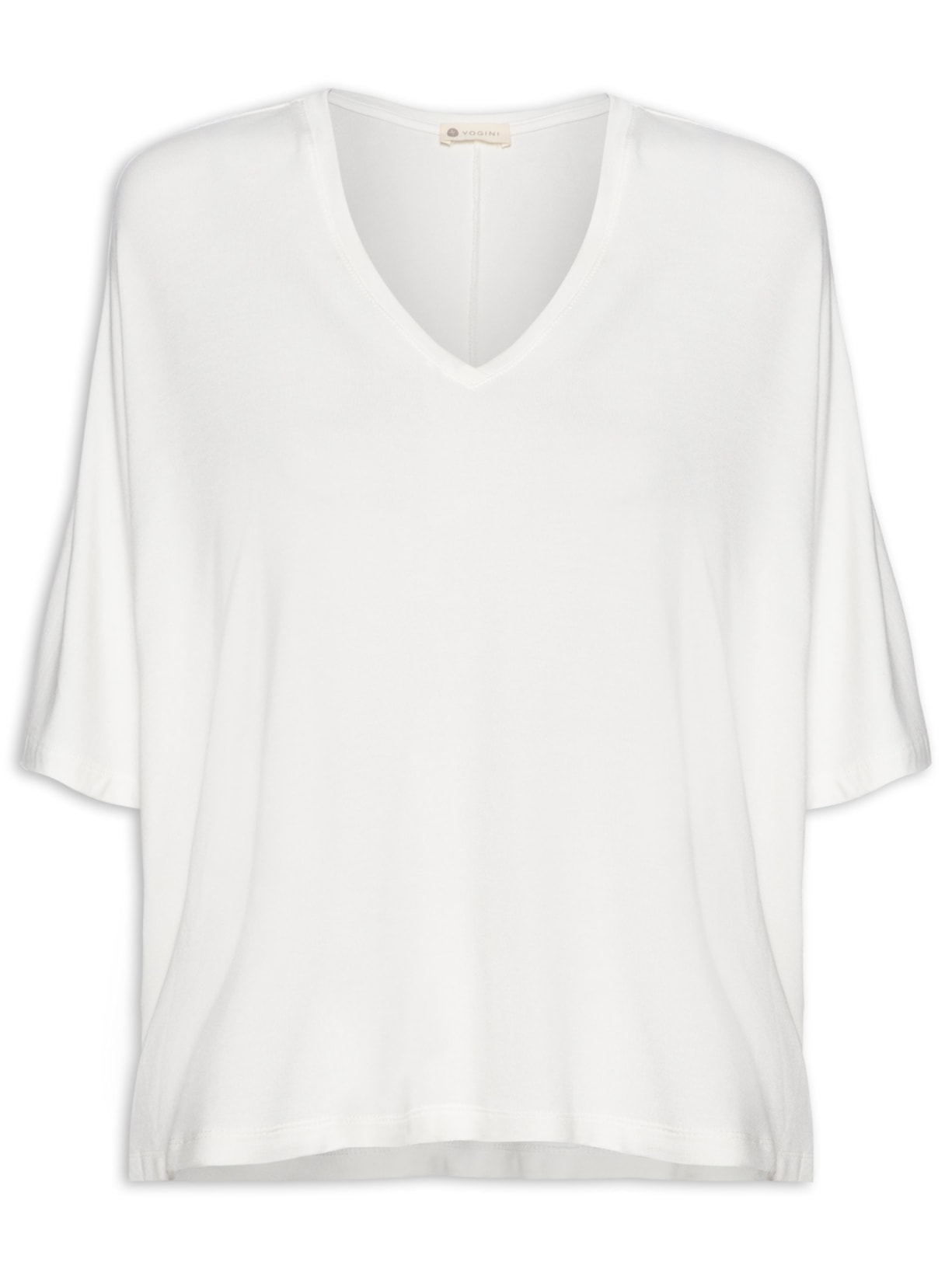 Blusa Cropped Off White Bambu Isis Branco Yogini
