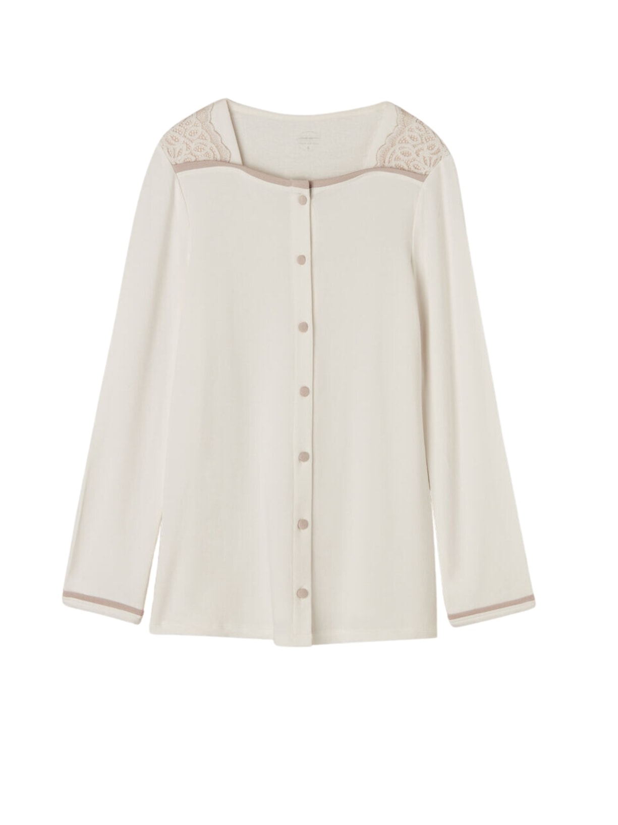 Blusa De Botão Em Lã Romantic Bedroom - Branco