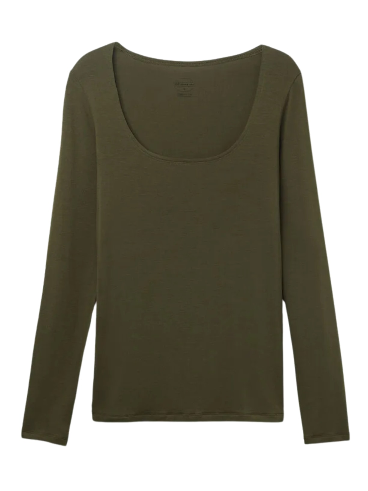 Blusa De Manga Comprida Com Decote Em u Em Micromodal - Verde