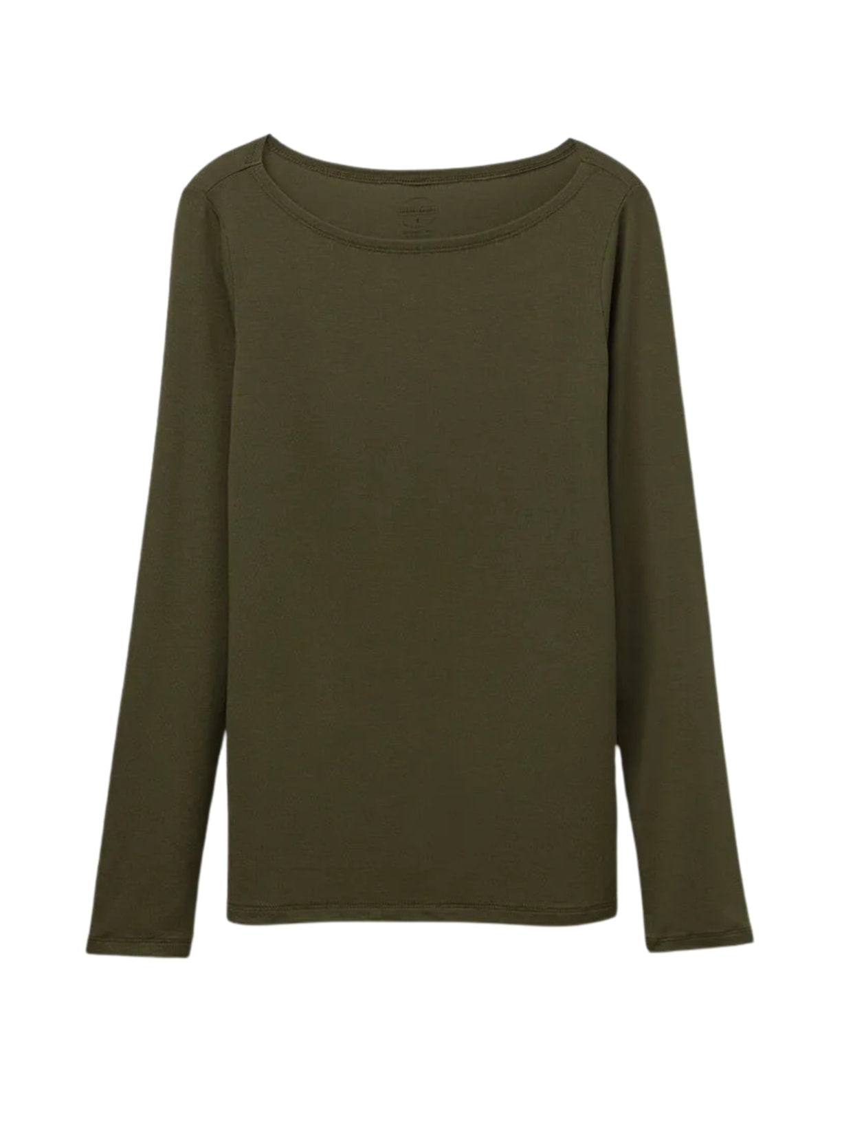 Blusa De Manga Comprida e Decote Em Barco Em Micromodal - Verde